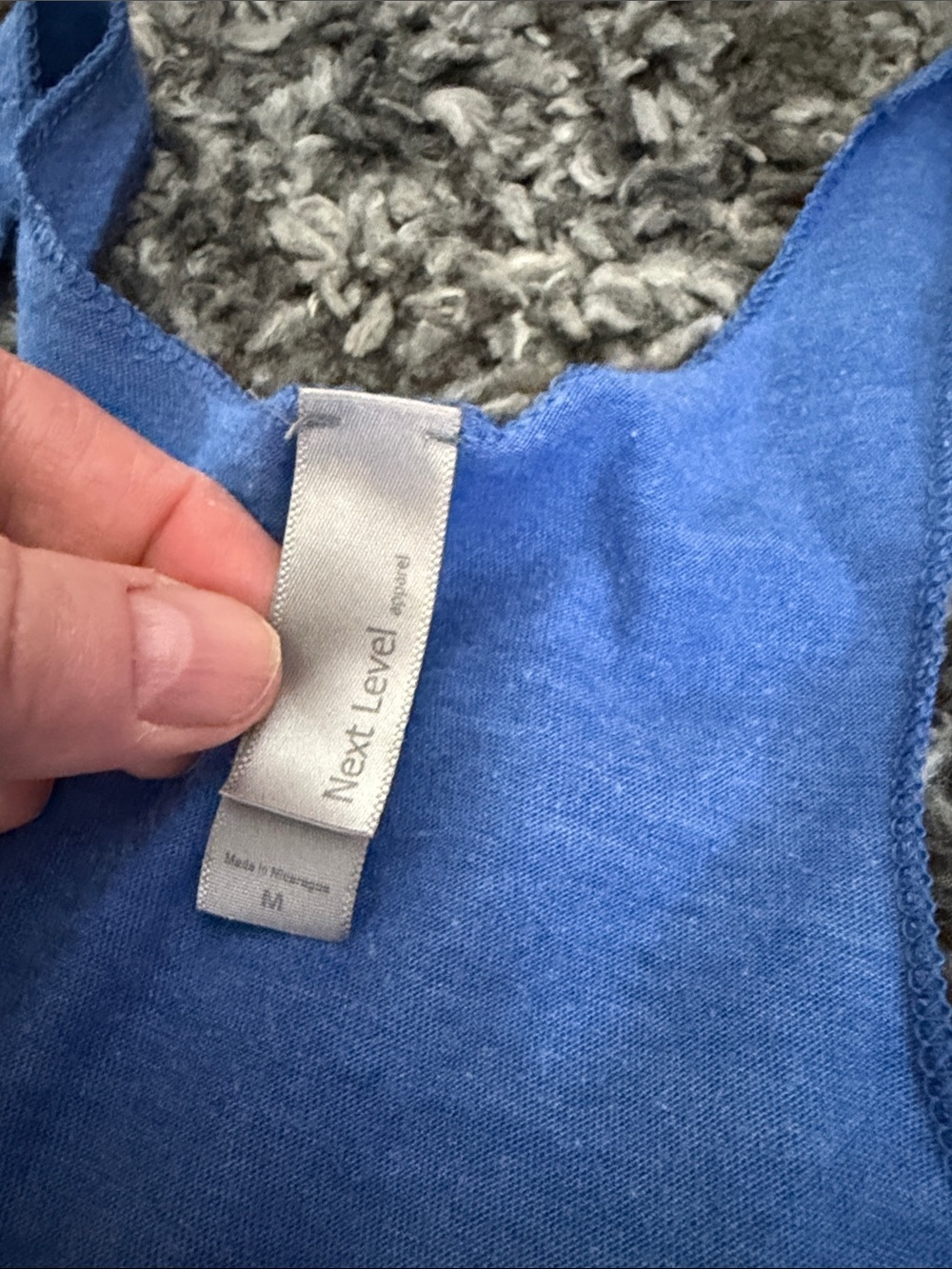 Next Level Apparel Blue Graphic Racerback Tank - Picture 4 of 8